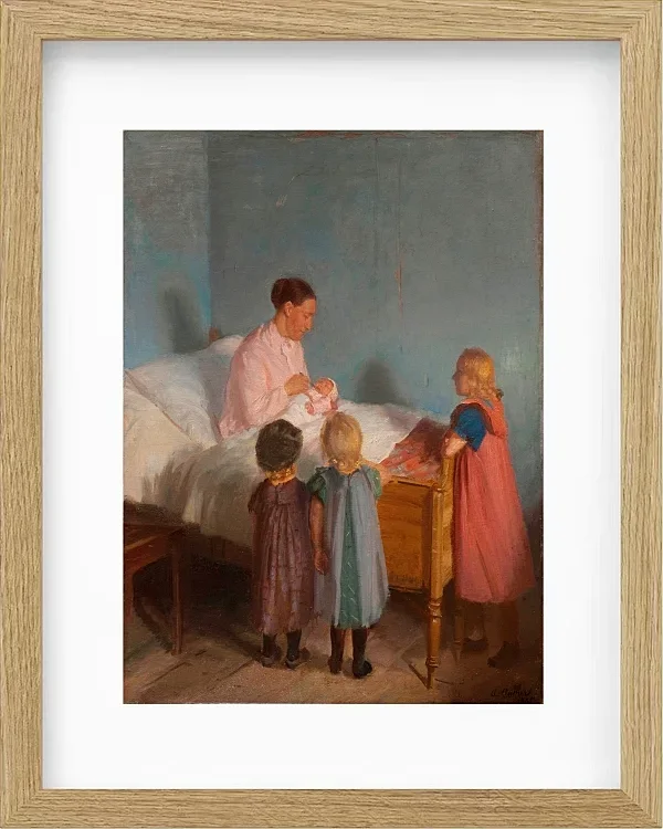 Anna Ancher - Kleiner Bruder 1905 | Giclée Kunstdruck gerahmt