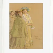 Anna Ancher - Postmeister Schrøder, Anna Ancher und Henny Brodersen 1903 | Giclée Kunstdruck gerahmt