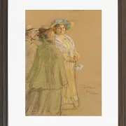 Anna Ancher - Postmeister Schrøder, Anna Ancher und Henny Brodersen 1903 | Giclée Kunstdruck gerahmt