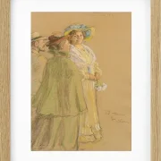 Anna Ancher - Postmeister Schrøder, Anna Ancher und Henny Brodersen 1903 | Giclée Kunstdruck gerahmt