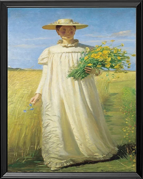 Anna Ancher kehrt vom Feld zurück – 1902
