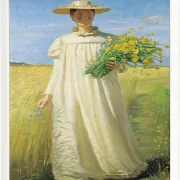 Anna Ancher kehrt vom Feld zurück – 1902