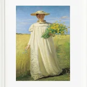 Anna Ancher kehrt vom Feld zurück – 1902