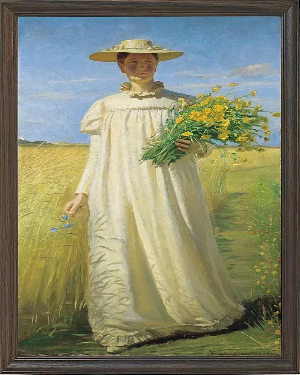 Anna Ancher kehrt vom Feld zurück – 1902