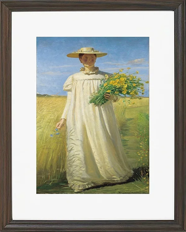 Anna Ancher kehrt vom Feld zurück – 1902