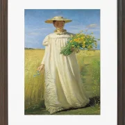 Anna Ancher kehrt vom Feld zurück – 1902