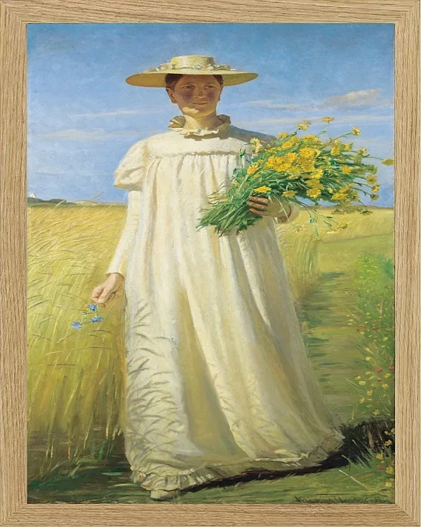 Anna Ancher kehrt vom Feld zurück – 1902