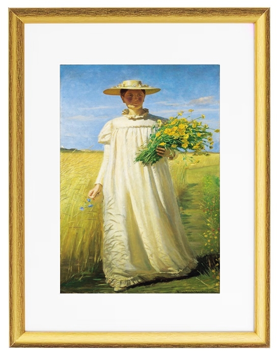 Anna Ancher kehrt vom Feld zurück – 1902