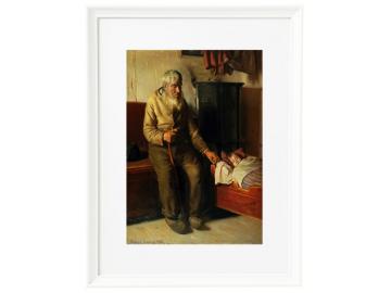 Der blinde Kristian kümmert sich um ein Kind – 1885