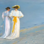 Anna Ancher und Marie Krøyer am Strand von Skagen - 1893