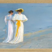 Anna Ancher und Marie Krøyer am Strand von Skagen - 1893