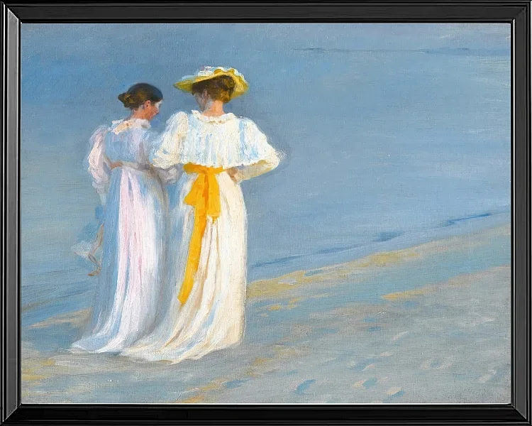 Anna Ancher und Marie Krøyer am Strand von Skagen - 1893