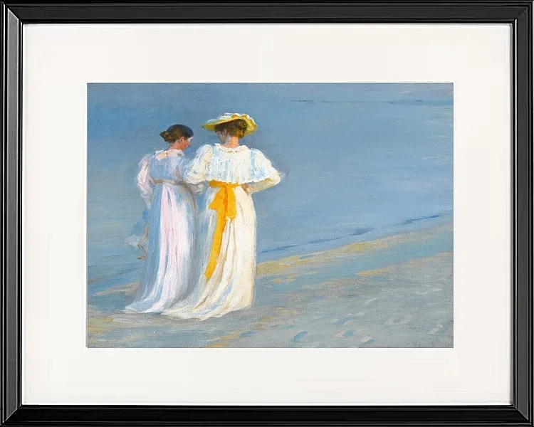 Anna Ancher und Marie Krøyer am Strand von Skagen - 1893