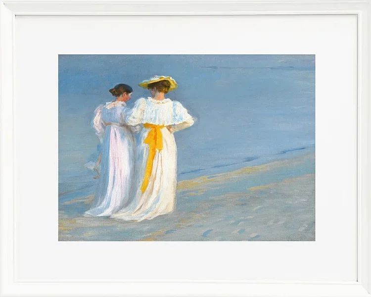 Anna Ancher und Marie Krøyer am Strand von Skagen - 1893