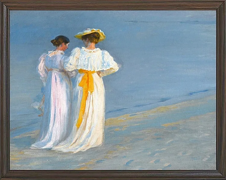 Anna Ancher und Marie Krøyer am Strand von Skagen - 1893