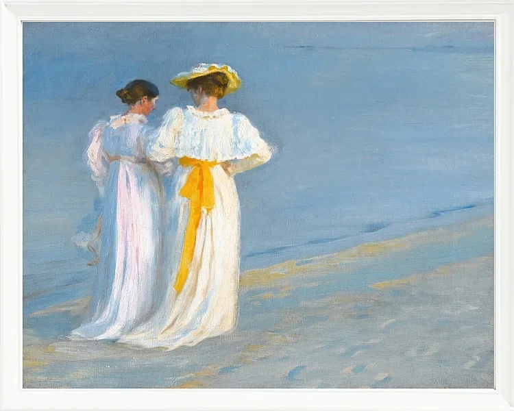 Anna Ancher und Marie Krøyer am Strand von Skagen - 1893