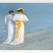 Anna Ancher und Marie Krøyer am Strand von Skagen - 1893