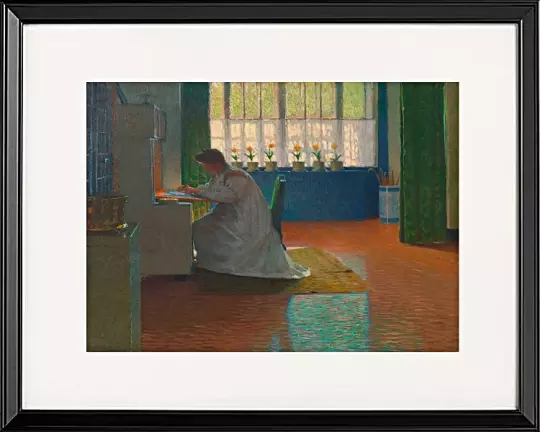 Anna Moll am Schreibsekretär - 1903