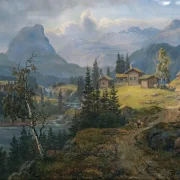 Ansicht der Øylo Farm, Valdres 1846