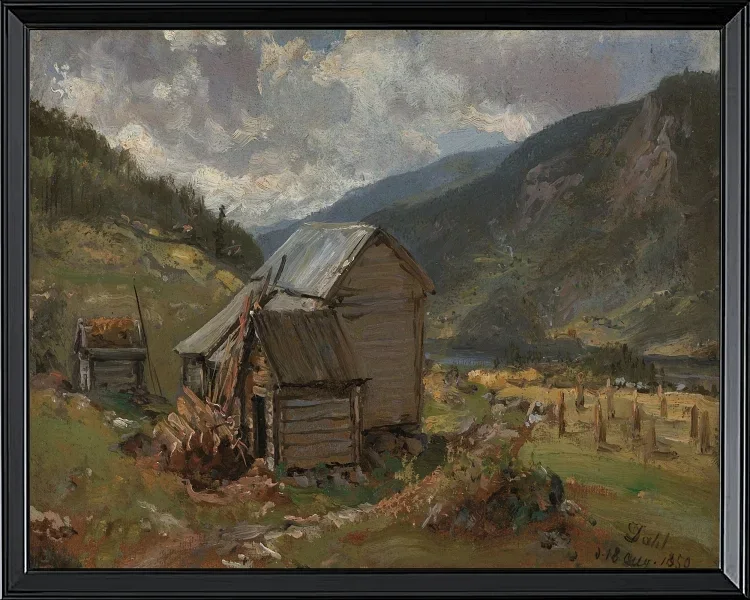 Ansicht von Hjelle in Valdres - 1850