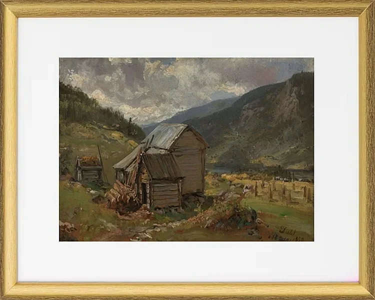 Ansicht von Hjelle in Valdres - 1850