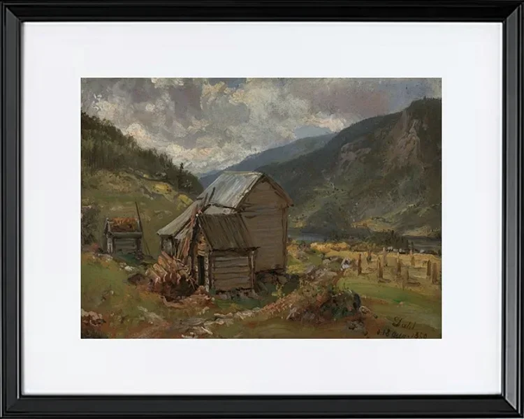 Ansicht von Hjelle in Valdres - 1850