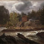 Ansicht von Hønefossen - 1847