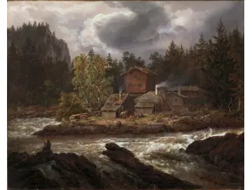 Ansicht von Hønefossen - 1847