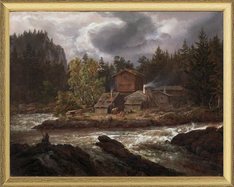 Ansicht von Hønefossen - 1847