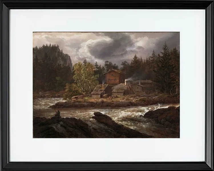 Ansicht von Hønefossen - 1847