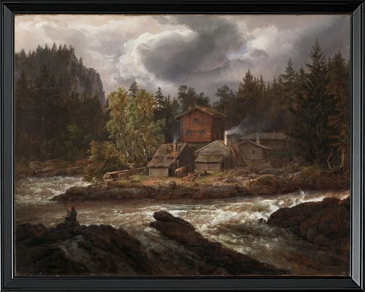 Ansicht von Hønefossen - 1847