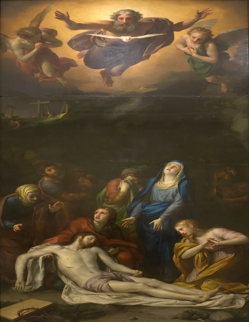Anton Raphael Mengs – Abstieg 1761 | Giclée Kunstdruck gerahmt