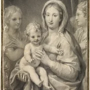 Anton Raphael Mengs | Madonna og barn med to engle - 1776 | Indrammet kunsttryk | Klassicisme | formida