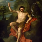 Anton Raphael Mengs – Johannes der Täufer  1760 | Giclée Kunstdruck gerahmt
