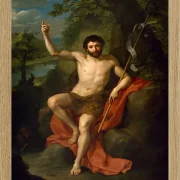 Anton Raphael Mengs – Johannes der Täufer  1760 | Giclée Kunstdruck gerahmt