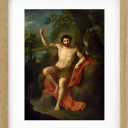 Anton Raphael Mengs – Johannes der Täufer  1760 | Giclée Kunstdruck gerahmt