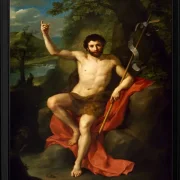 Anton Raphael Mengs – Johannes der Täufer  1760 | Giclée Kunstdruck gerahmt