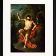 Anton Raphael Mengs – Johannes der Täufer  1760 | Giclée Kunstdruck gerahmt