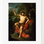 Anton Raphael Mengs – Johannes der Täufer  1760 | Giclée Kunstdruck gerahmt