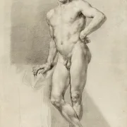 Anton Raphael Mengs | Mandlig nøgenstudie - 1770 | Indrammet kunsttryk | Klassicisme | formida