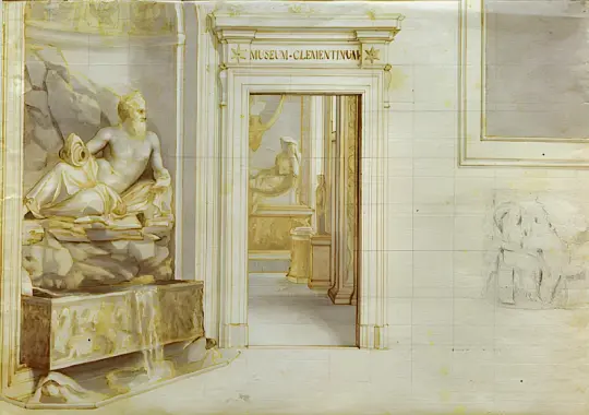 Anton Raphael Mengs | Allegori om Clementinum-museet - 1772 | Indrammet kunsttryk | Klassicisme | formida