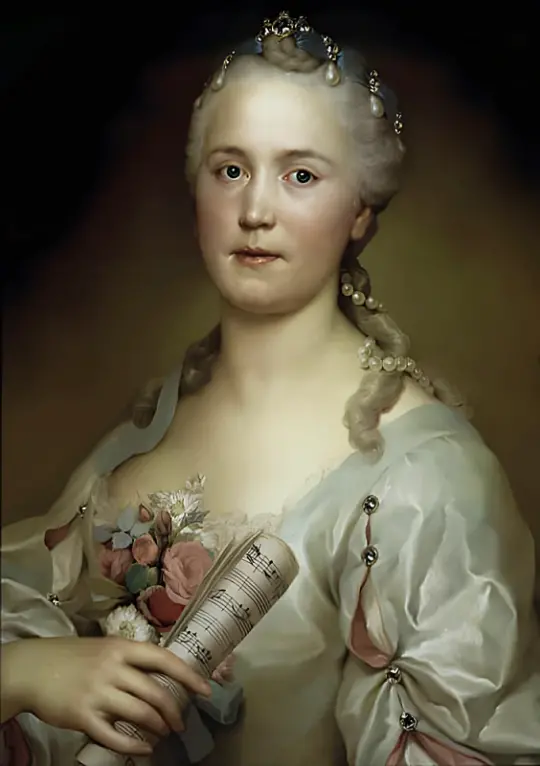 Anton Raphael Mengs | Regina Mingotti - 1749 | Indrammet kunsttryk | Klassicisme | formida