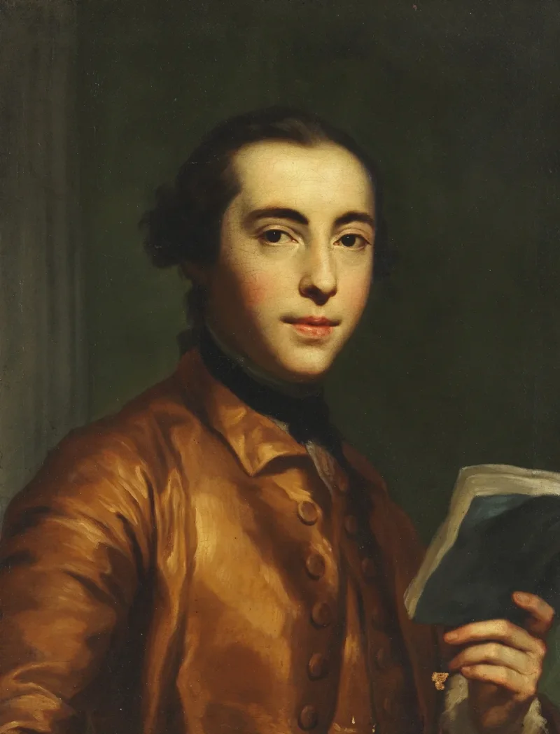 Anton Raphael Mengs – Porträt von Anton Raphael Mengs 1746 | Giclée Kunstdruck gerahmt