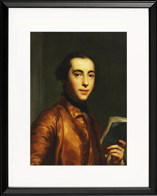 Anton Raphael Mengs – Porträt von Anton Raphael Mengs 1746 | Giclée Kunstdruck gerahmt