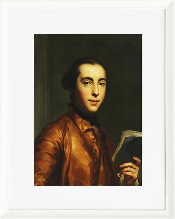 Anton Raphael Mengs – Porträt von Anton Raphael Mengs 1746 | Giclée Kunstdruck gerahmt