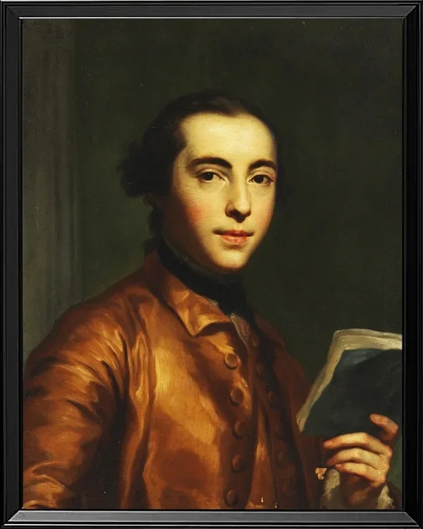 Anton Raphael Mengs – Porträt von Anton Raphael Mengs 1746 | Giclée Kunstdruck gerahmt