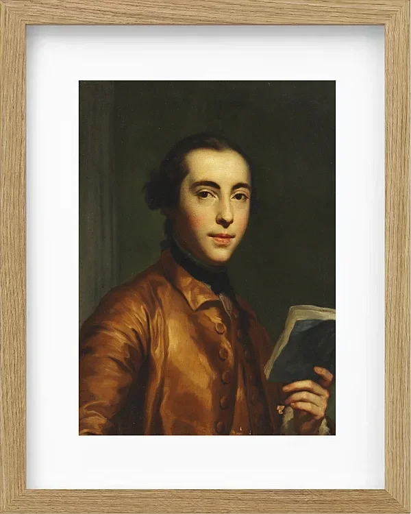 Anton Raphael Mengs – Porträt von Anton Raphael Mengs 1746 | Giclée Kunstdruck gerahmt