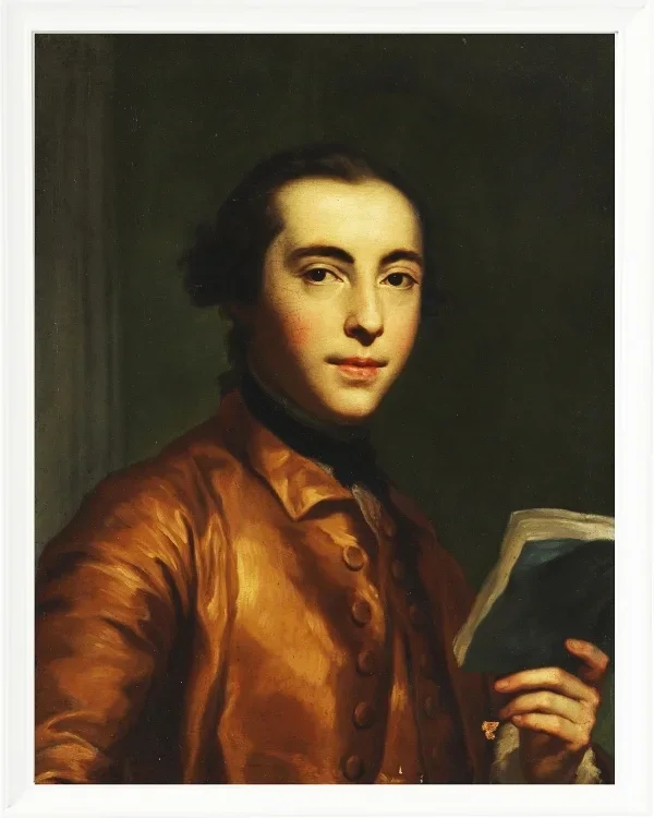 Anton Raphael Mengs – Porträt von Anton Raphael Mengs 1746 | Giclée Kunstdruck gerahmt