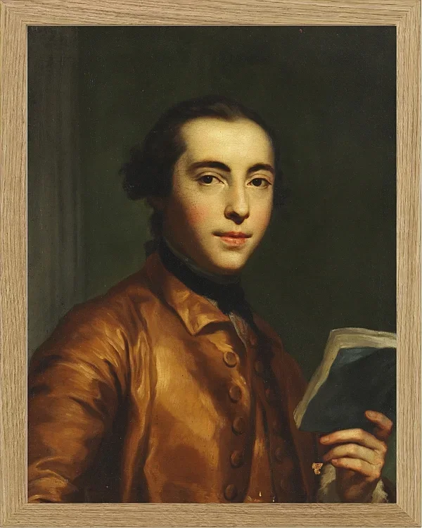 Anton Raphael Mengs – Porträt von Anton Raphael Mengs 1746 | Giclée Kunstdruck gerahmt