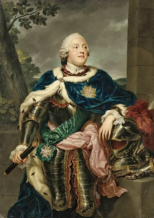 Anton Raphael Mengs | Portræt af Friedrich Christian - 1722 | Indrammet kunsttryk | Klassicisme | formida